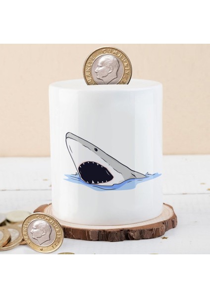Denizde Köpek Balığı Para Birikim Kumbarası -8E838C085DD6EA