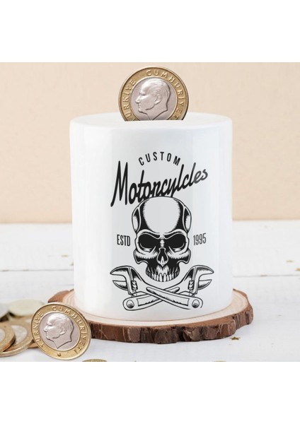Motorcylcles Kuru Kafa Sembol Para Birikim Kumbarası -5EFE4CBF4