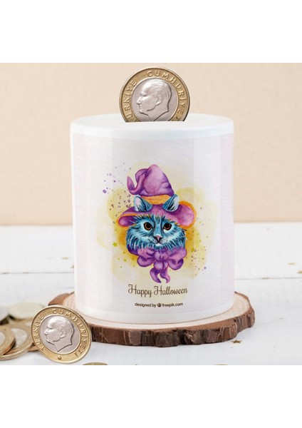 Büyücü Şapkalı Kedi Para Birikim Kumbarası -2147691647