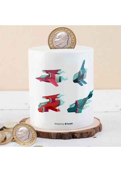 Uçan Renkli Uçaklar Para Birikim Kumbarası -23-2147913451