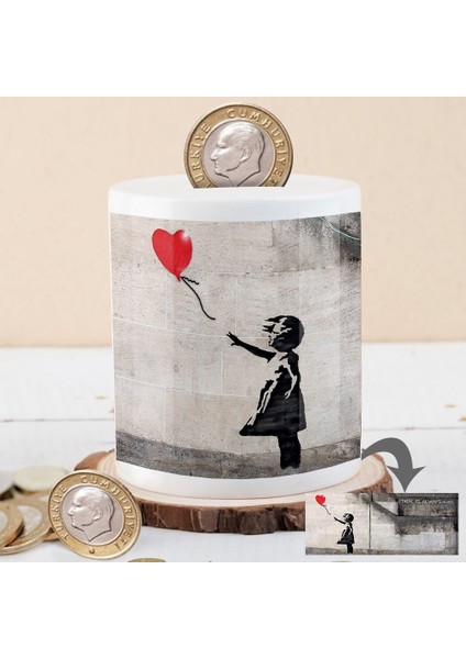 Banksy Balonlu Kız Para Birikim Kumbarası -73253