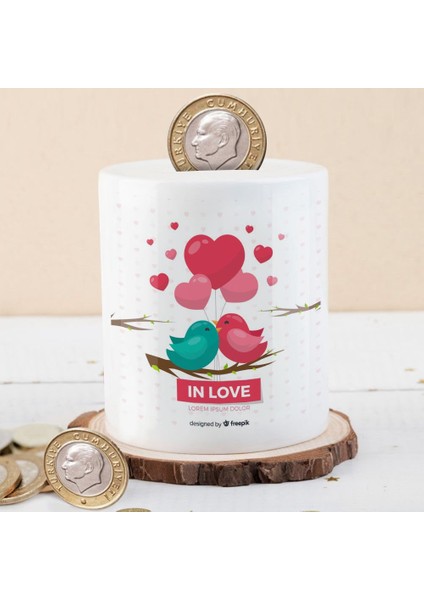 Kalpli Balonlu Sevimli Kuşlar Para Birikim Kumbarası -2148059710