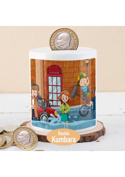 Şehirde Sel Baskını Para Birikim KUMBARASI-1308-24650