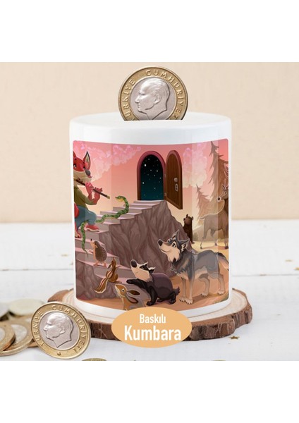 Kurtları Toplayan Tilki Para Birikim KUMBARASI-1196-492