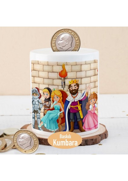 Şatoda Kraliyet Ailesi Baskılı Para Birikim KUMBARASI-21621