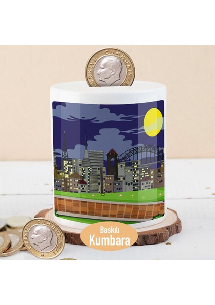 Şehirde Akşam Manzarası Para Birikim KUMBARASI-1308-22659