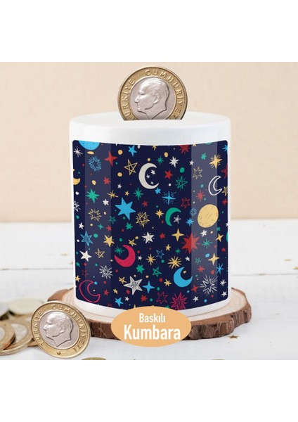 Yıldızlı Aylı Gece Para Birikim KUMBARASI-1110-354