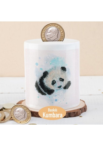 Sevimli Hayvan Panda Baskılı Para Birikim KUMBARASI-214762