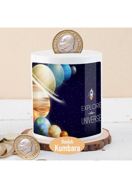 Galaksi ve Gezegenler Gök Bilimleri Para Birikim KUMBARASI-11269