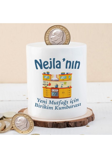 Kişiye Özel Isim Baskılı Mutfak Birikim Kumbarası - KMB17
