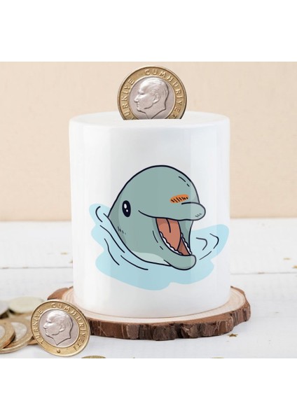 Sevimli Yunus Balığı Para Birikim KUMBARASI-9C3438D3B58885D