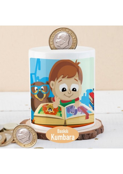 Kitap Okuyan Çocuk Para Birikim KUMBARASI-72147495170
