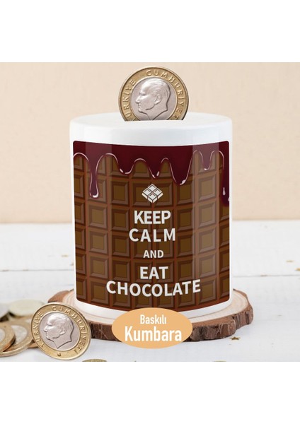 Eat Chocolate Yazılı Para Birikim KUMBARASI-2147514426