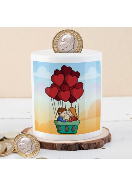Kalpli Balonlu Sevgililer Para Birikim KUMBARASI-7547142