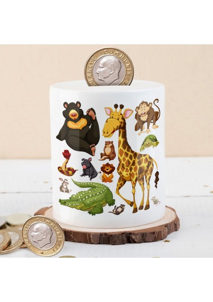 Zürafa ve Sevimli Hayvan Arkadaşları Para Birikim KUMBARASI-2590