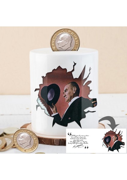 Şapka Kaldıran Kemal Atatürk Para Birikim KUMBARASI-457540