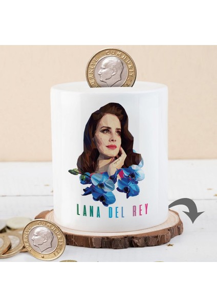 Lana Del Rey Geometrik Desenli Para Birikim KUMBARASI-KB50-000
