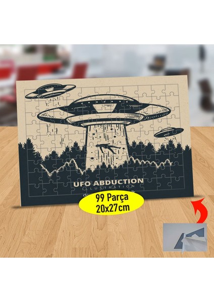 Dünyaya Gelen Ufo 99 Parça Puzzle Yapboz TABLO-23-2147909766