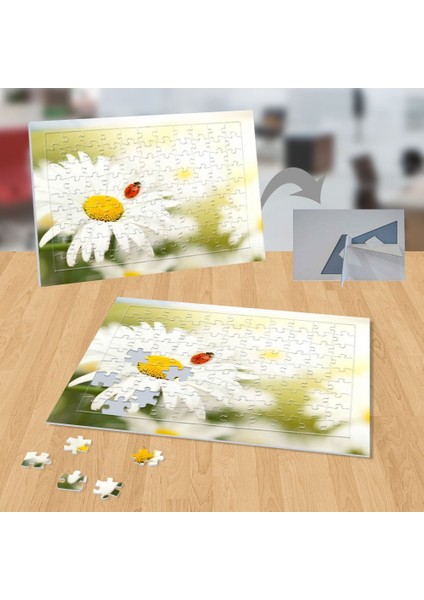 Papatya, Uğur Böceği, Bitki 99 Parça Puzzle Yapboz TABLO-26096278