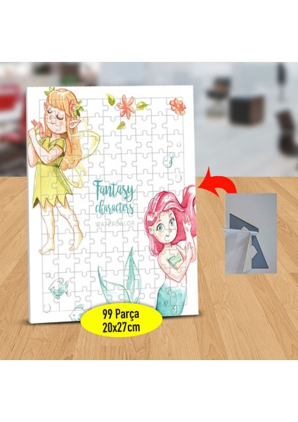 Güzel Deniz Kızı ve Su Perisi 99 Parça Puzzle Yapboz Tablo-98-30
