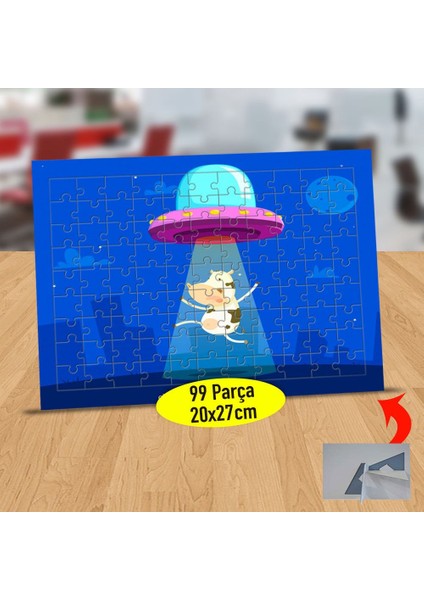 Hayvan Yakalayan Ufo 99 Parça Puzzle Yapboz TABLO-23-2147907476