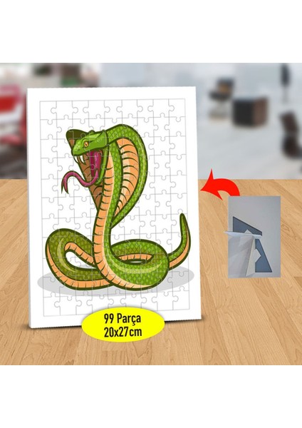 Dil Çıkaran Cobra 99 Parça Puzzle Yapboz TABLO-23-2148120863