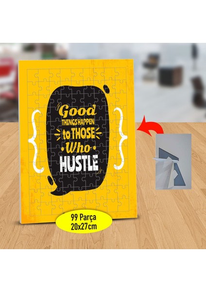 Good Things Happen Yazılı 99 Parça Puzzle Yapboz TABLO-47861413