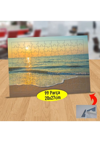 Gün Batımında Sahil Kenarı 99 Parça Puzzle Yapboz TABLO-741169