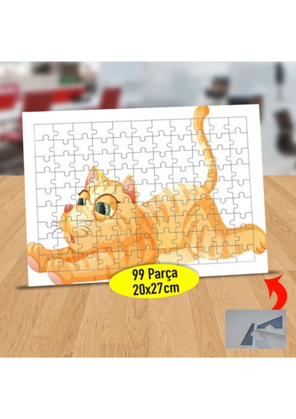 Miskin Tatlı Kedi 99 Parça Puzzle Yapboz TABLO-1308-19322