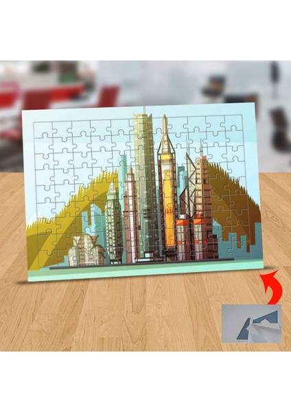 Tasarım Uzun Plazalar 99 Parça Puzzle Yapboz TABLO-1284-9253