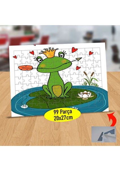 Aşk Oku Tutan Kurbağa Prens 99 Parça Puzzle Yapboz TABLO-14341