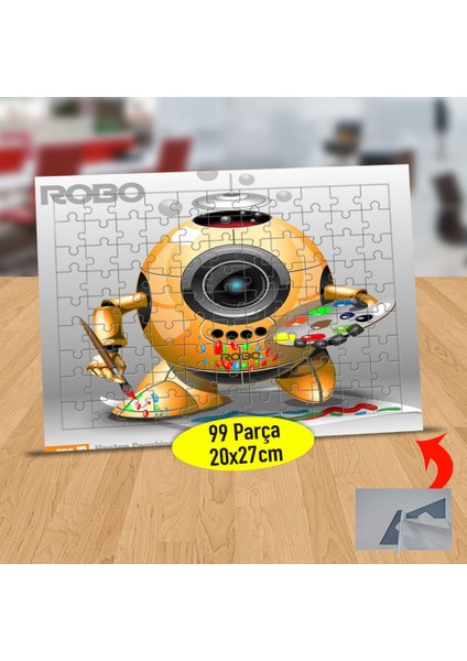 Resim Yapan Ressam Robot 99 Parça Puzzle Yapboz TABLO-1253