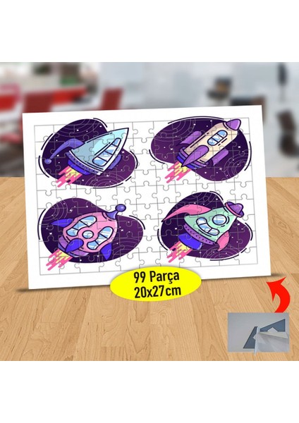 Uzaya Giden Roket 99 Parça Puzzle Yapboz TABLO-23-2147920073