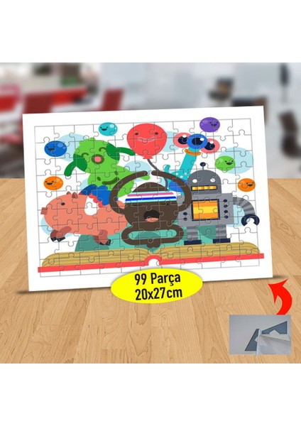 Renkli Yapay Zeka Robotlar 99 Parça Puzzle Yapboz TABLO-2087