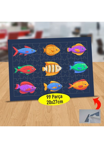 Rengarenk Balık Arkadaşlar 99 Parça Puzzle Yapboz TABLO-2147