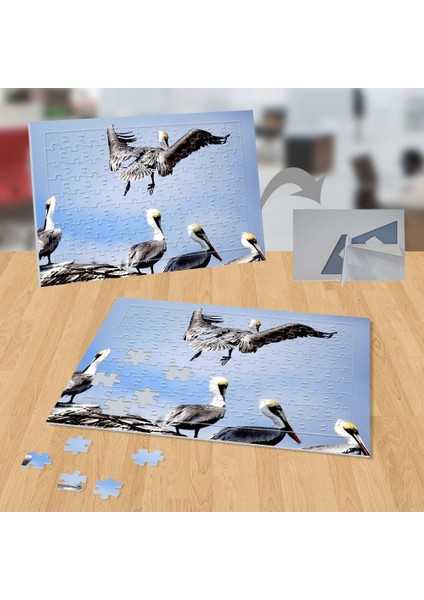 Sis Altında Leylek Sürüsü 99 Parça Puzzle YAPBOZ-P045