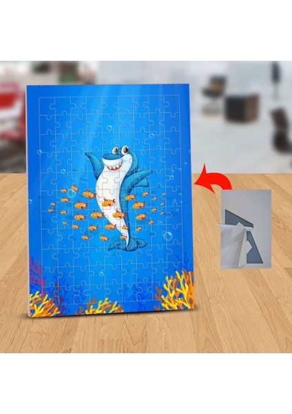 Büyük Balina ve Küçük Balıklar 99 Parça Puzzle Yapboz TABLO-274