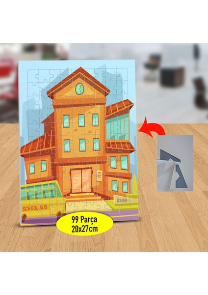 Turuncu Büyük Bina 99 Parça Puzzle Yapboz TABLO-1284-16974