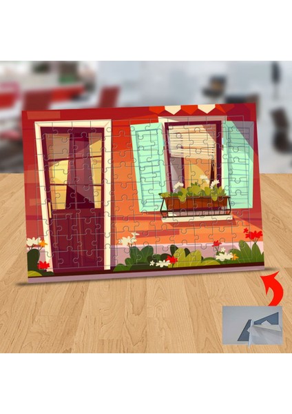 Cafe Kapısı ve Penceresi 99 Parça Puzzle Yapboz TABLO-33099-554