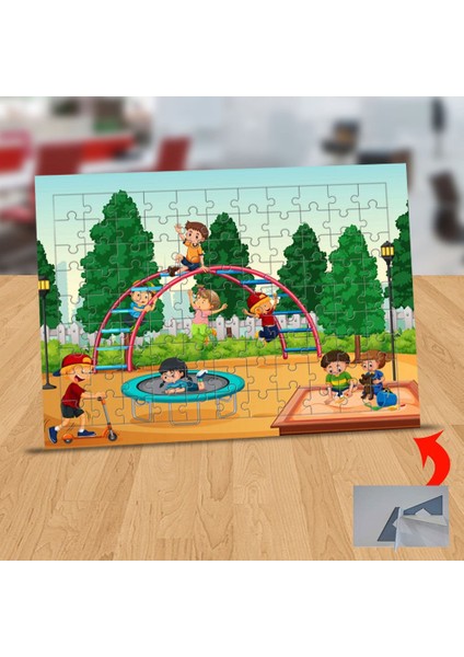 Parkta Oynayan Çocuklar 99 Parça Puzzle Yapboz TABLO-1308-25094