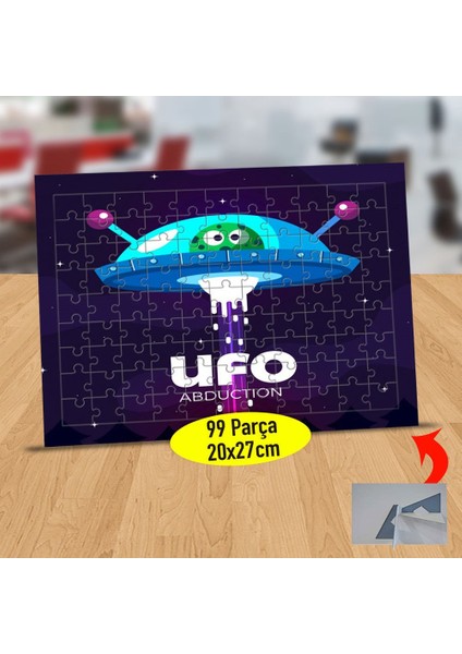 Eriyen Uzaylı ve Ufo 99 Parça Puzzle Yapboz TABLO-23-2147919476