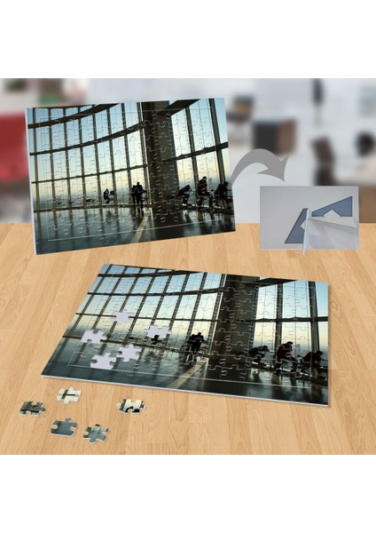 Gün Batımı, Camlı Bina 99 Parça Puzzle YAPBOZ-7944343
