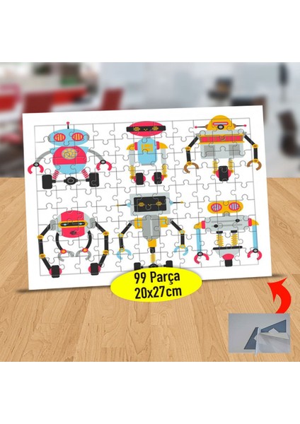 Yapay Zekalı Robot Arkadaşlar 99 Parça Puzzle Yapboz TABLO-172