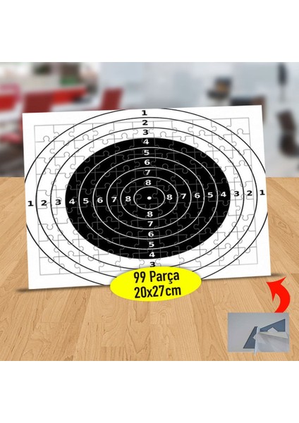 Siyah Dart Hedef Tahtası 99 Parça Puzzle Yapboz TABLO-40383