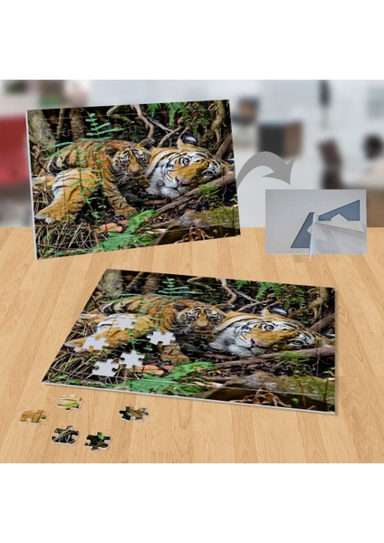 Anne ve Bebek Kaplan 99 Parça Puzzle YAPBOZ-P027