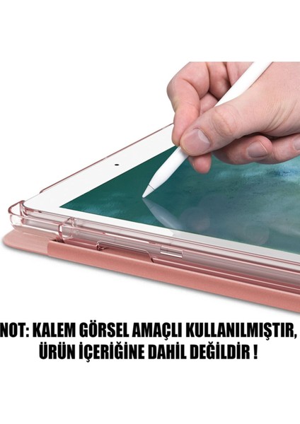 Samsung Galaxy Tab A7 T500 10.4" Uyumlu Origami Kalemlikli Pu Deri Arkası Yumuşak Silikon Kılıf