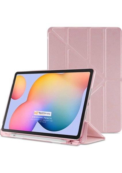 Samsung Galaxy Tab S6 Lite P610/P620 Uyumlu kalem bolmeli kapakli silikon kilif