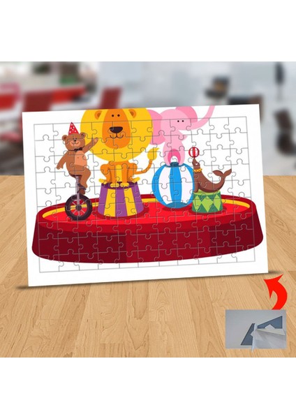 Eğlenceli Sirk Hayvanları 99 Parça Puzzle Yapboz TABLO-3446-193
