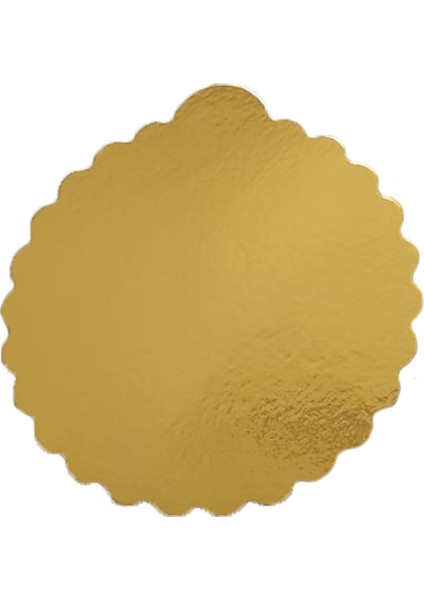 Dekoratif Pasta Altlığı Yuvarlak Gold 22 cm