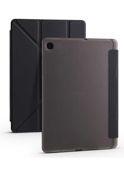 Samsung Galaxy Tab S6 Lite P610 Uyumlu Tri Folding Kapaklı Kalem Bölmeli Standlı Kılıf